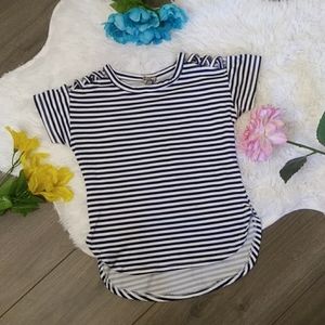 2/$24 Poof Girl Blue & White Stripe Shirt